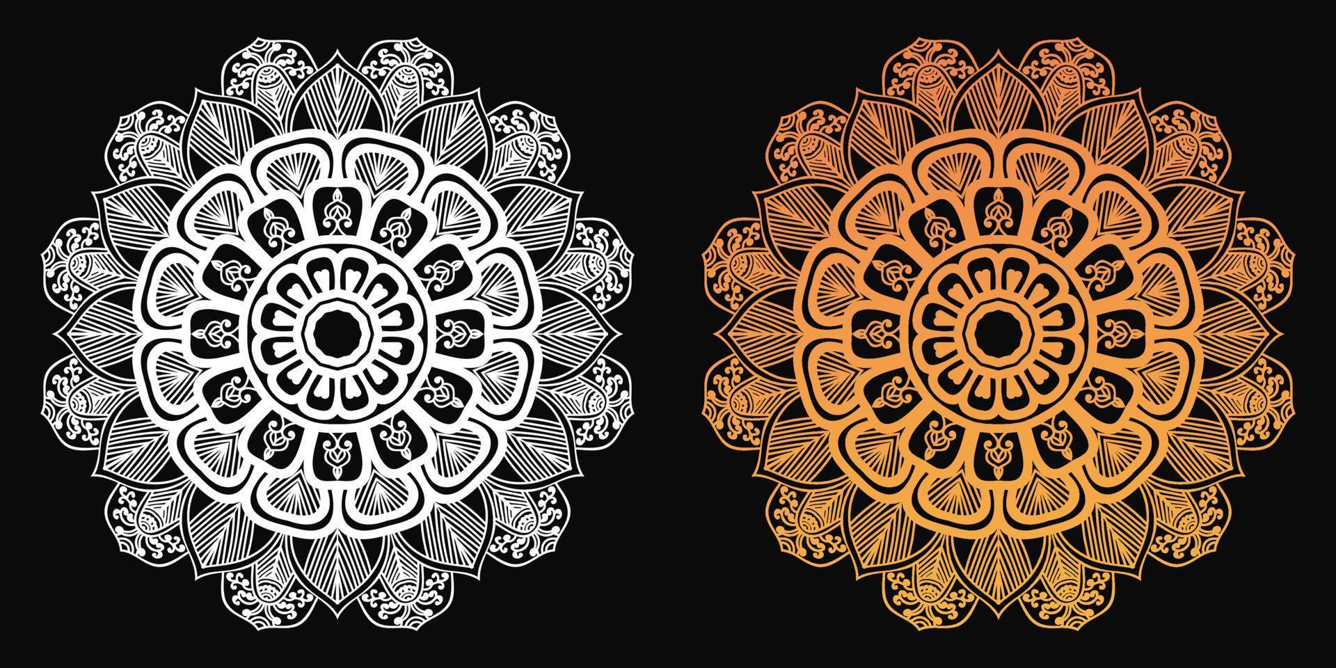 luxe sier mandala ontwerp vector