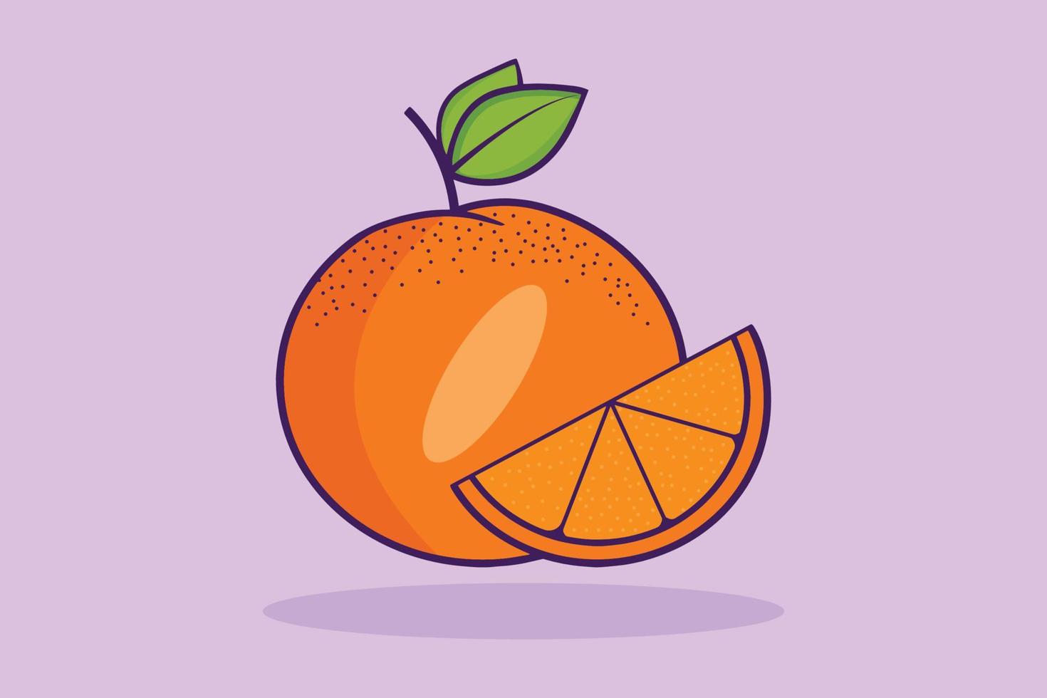 vrij vector oranje fruit logo tekenfilm tekenfilm kunst illustratie