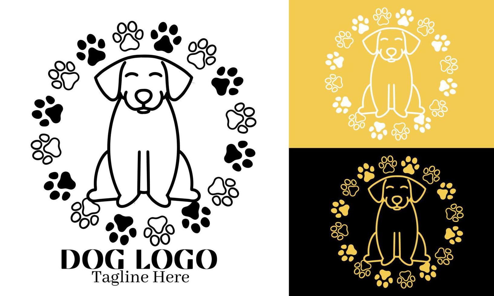 hond logo vector ontwerp illustratie, merk identiteit embleem