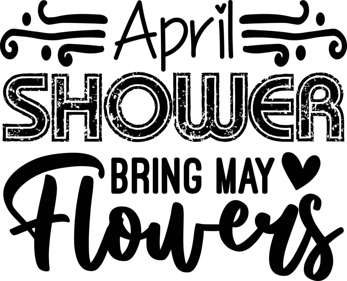 april douche brengen mei bloemen vector