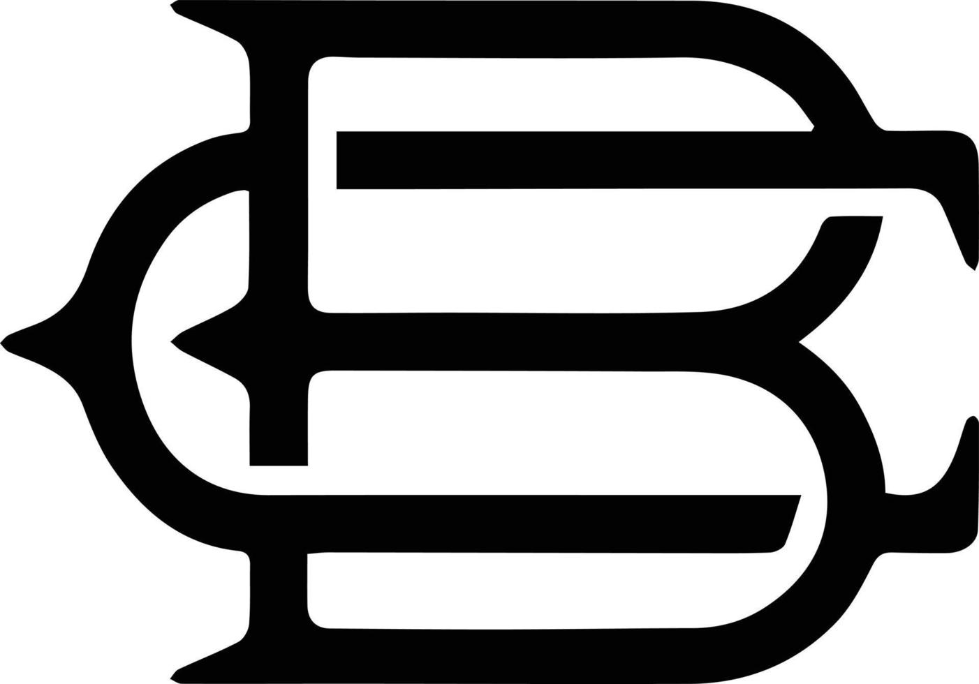 eerste bc logo ontwerp vector
