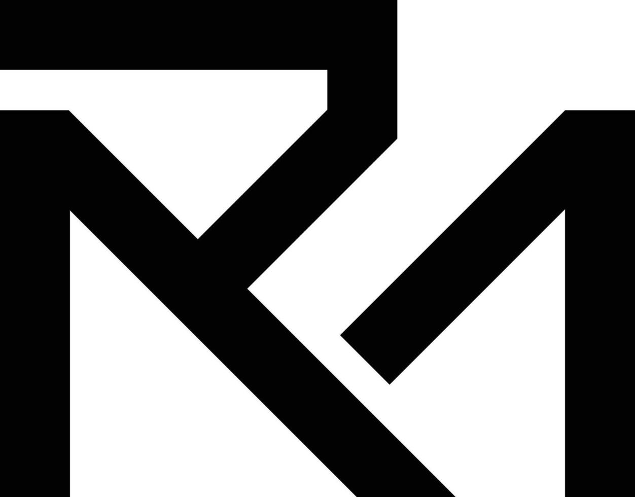 modern rm eerste logo ontwerp vector