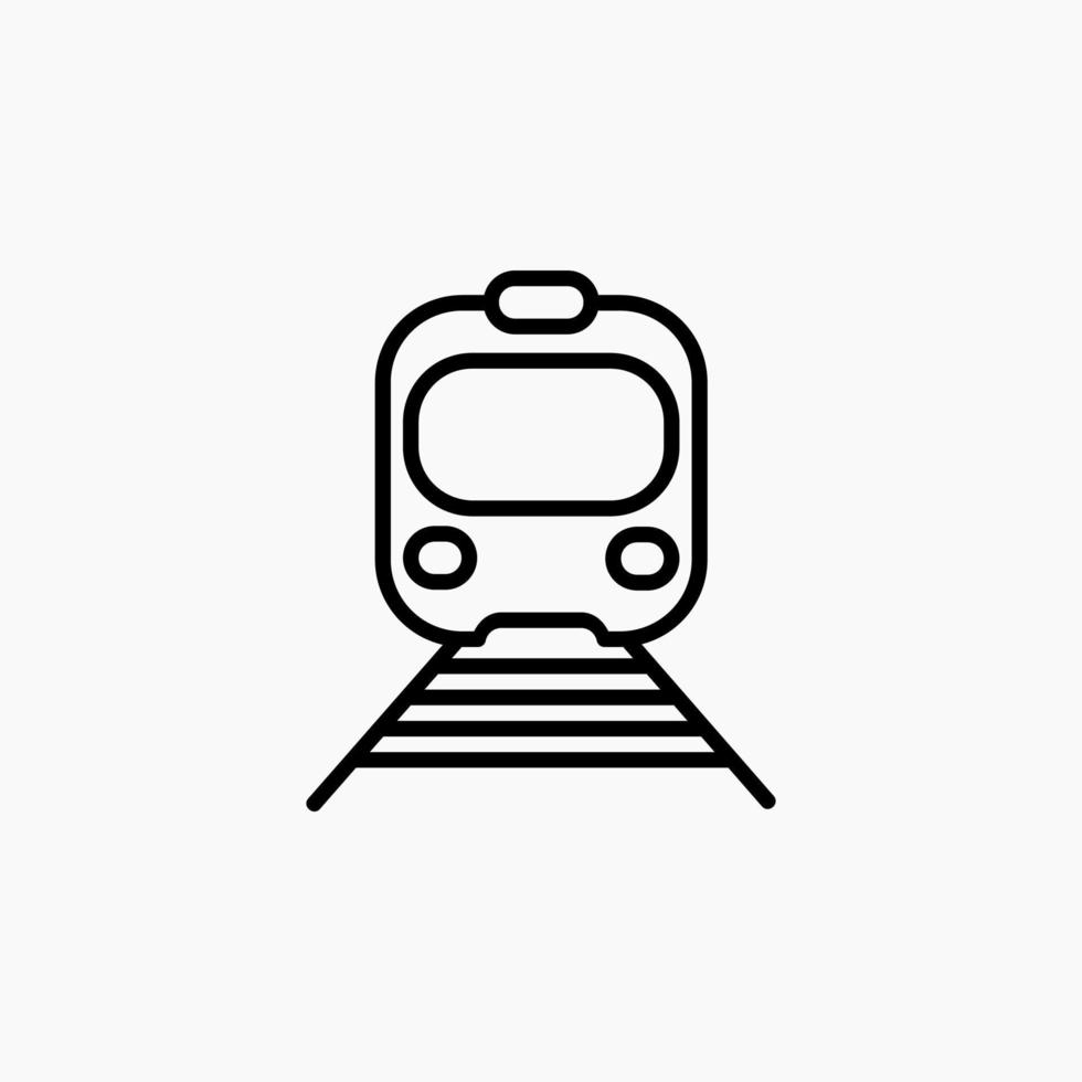 vector illustratie van metro symbool. bewerkbare icoon ontwerp