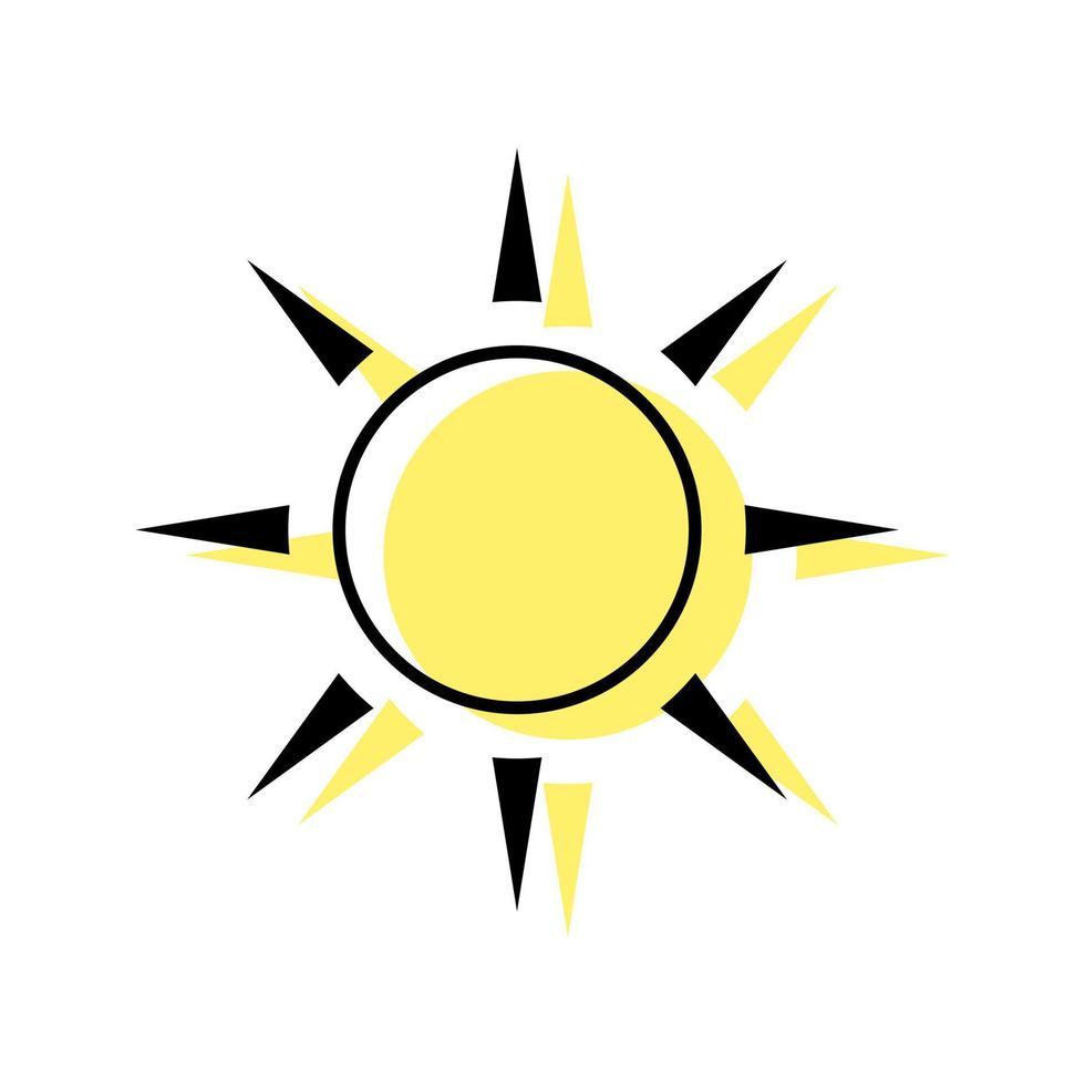 zon icoon vector geïsoleerd Aan wit achtergrond.