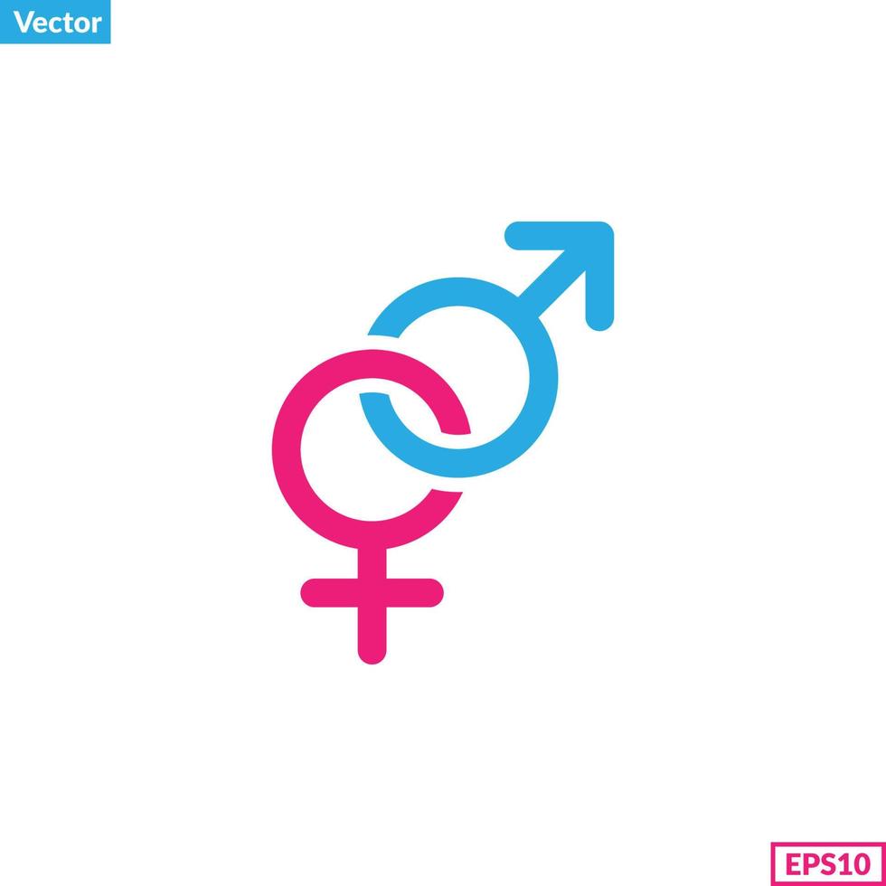 verhouding icoon. geslacht teken. mannetje en vrouw geslacht symbool. mannen en Dames geslacht teken vector met blauw en roze modern kleur