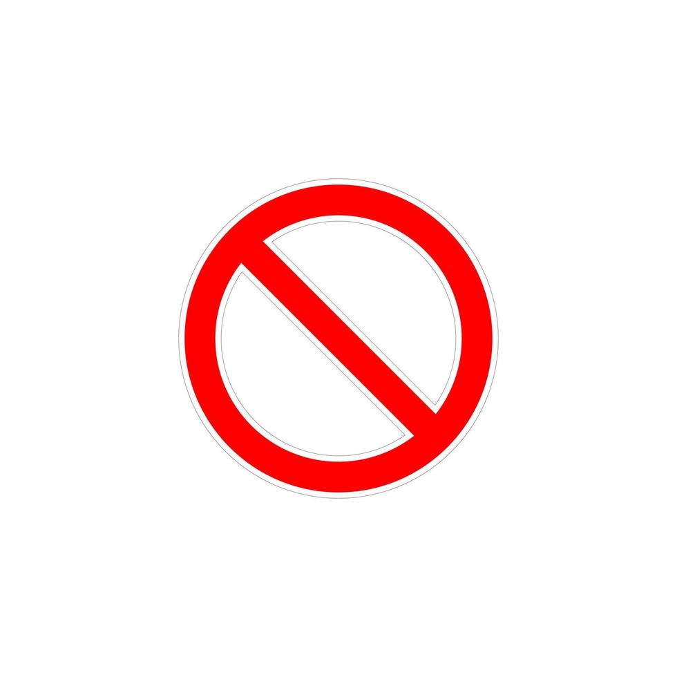 vector teken verbod voor etiketten en stickers met gestanst lijnen