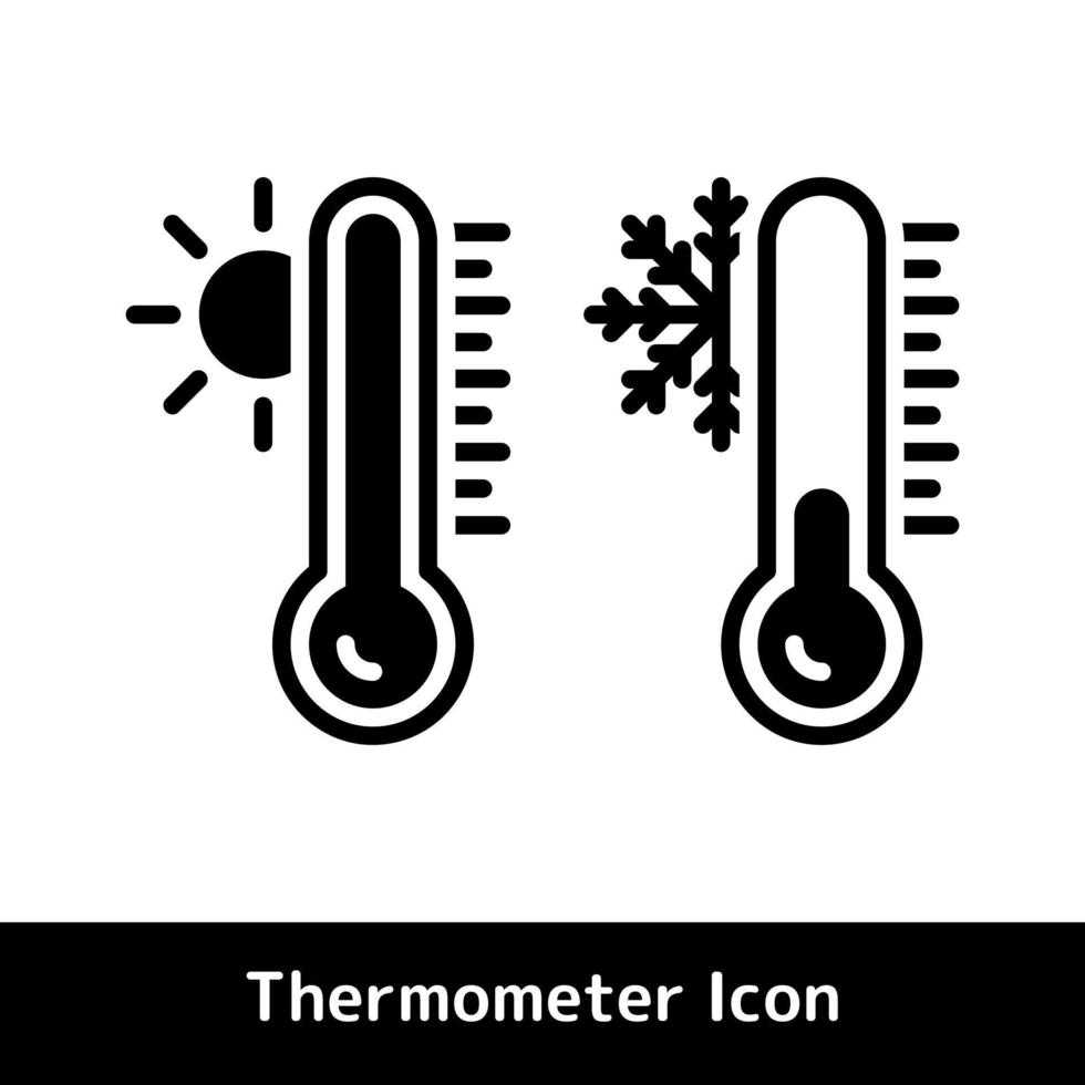 thermometer icoon voor heet en verkoudheid temperatuur symbolen vector
