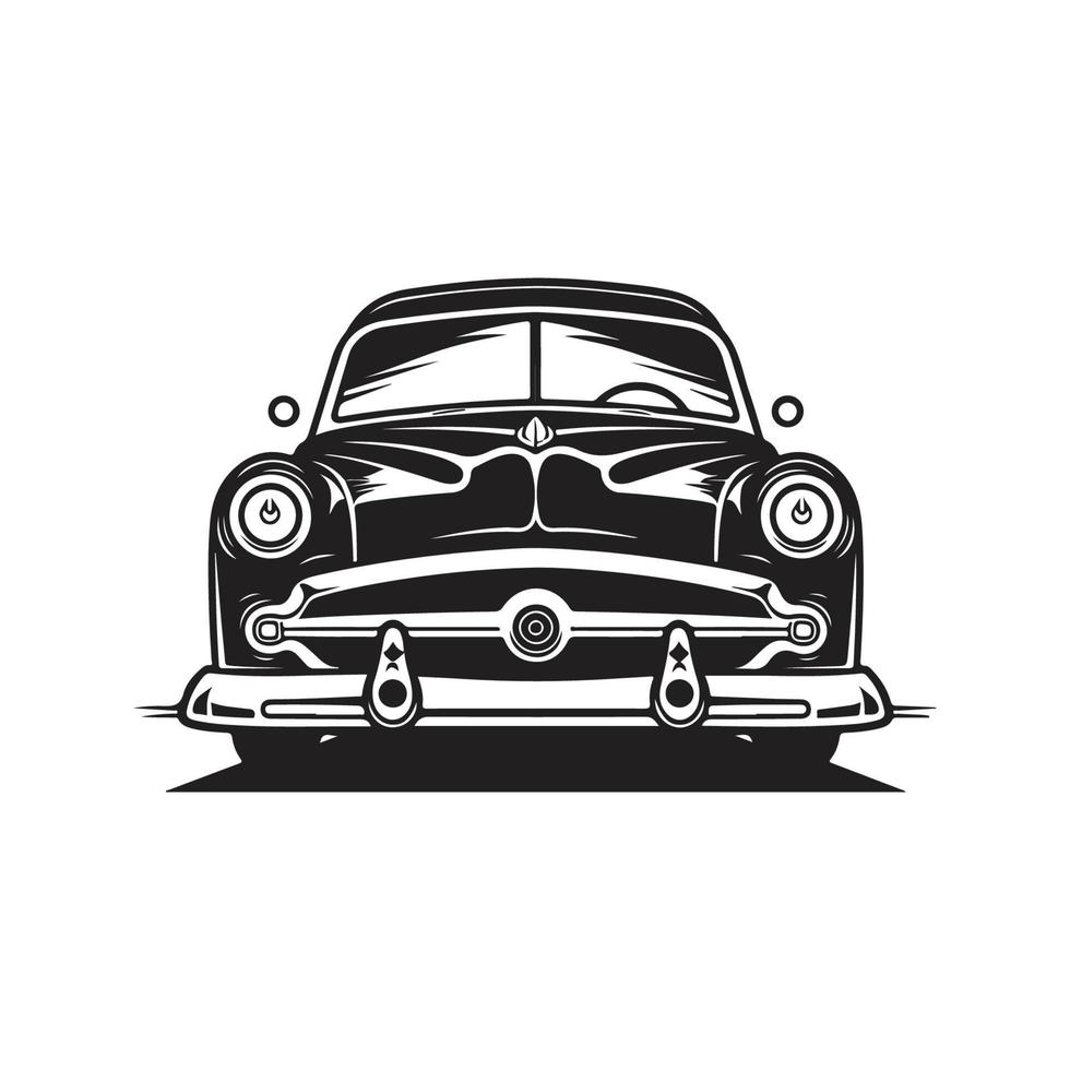 klassiek auto, vector concept digitaal kunst, hand- getrokken illustratie