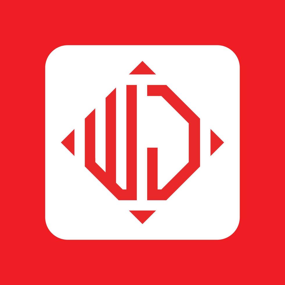 creatief gemakkelijk eerste monogram wj logo ontwerpen. vector