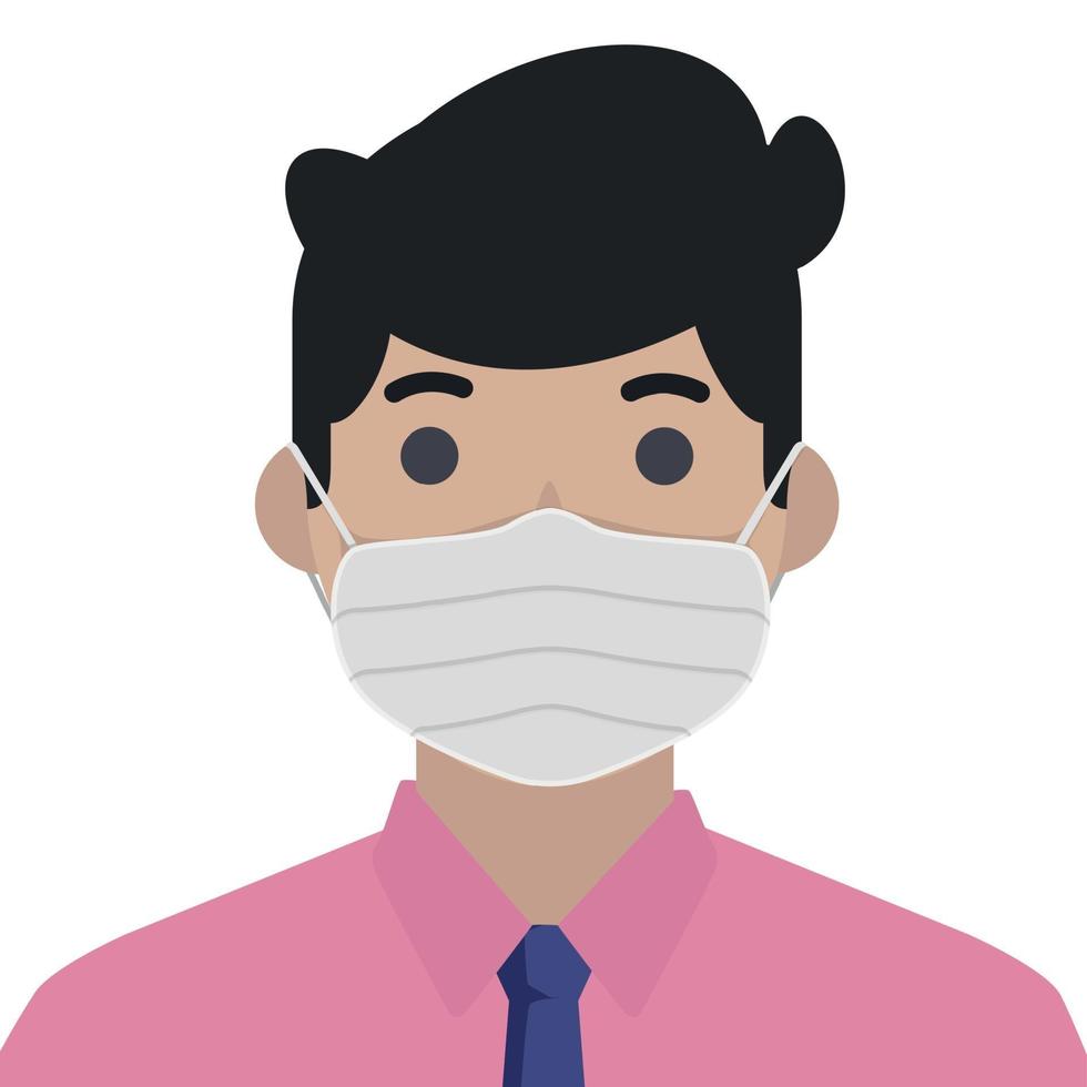 mannen in steriele medische masker - vector afbeelding