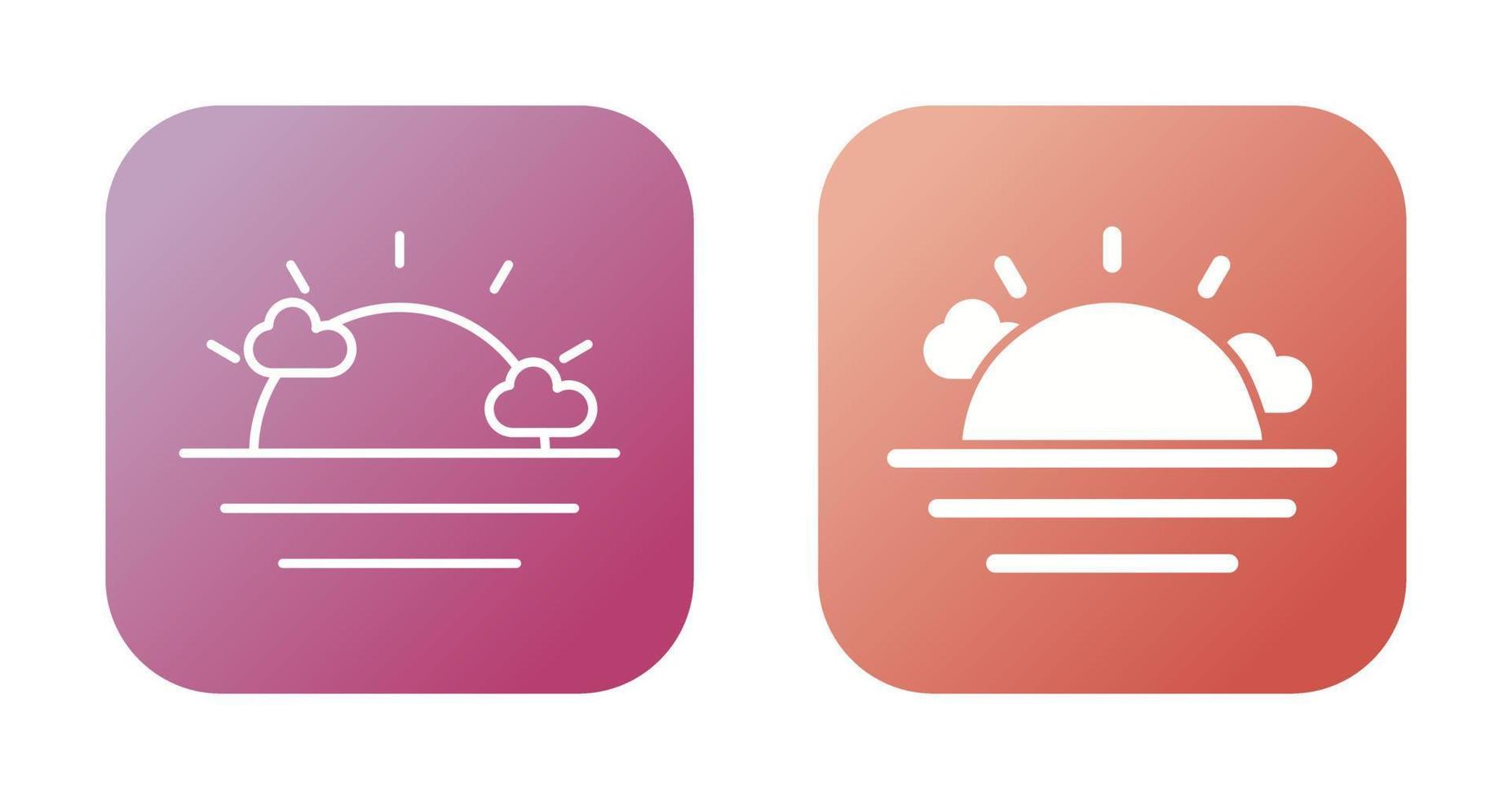 zonsondergang vector pictogram