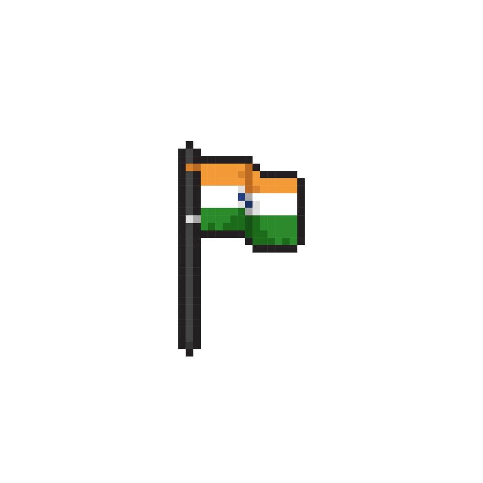 Indië vlag in pixel kunst stijl vector