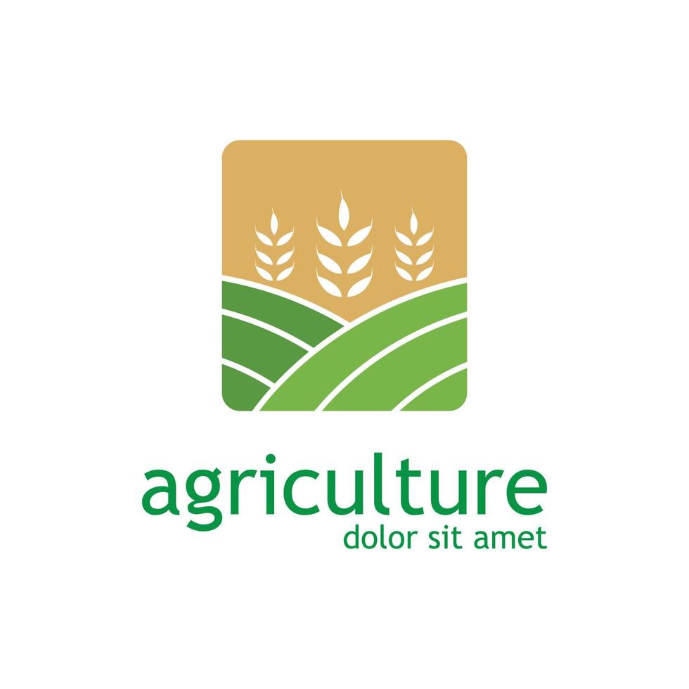 boerderij bedrijf, landbouwgrond, Bijsnijden veld, en magazijn bedrijf sjabloon illustratie ontwerp logo vector