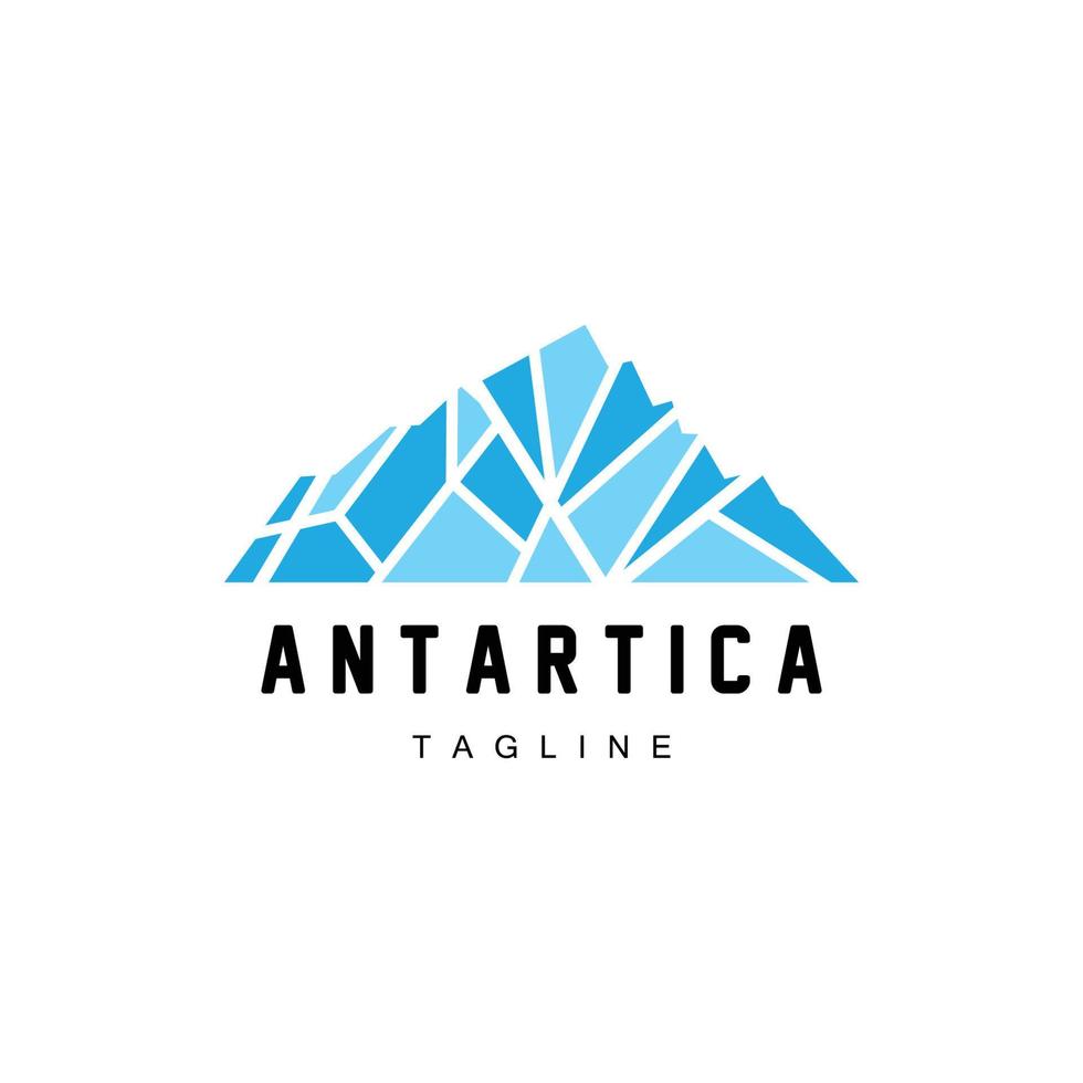 berg logo, antarctisch ijsberg logo ontwerp, natuur landschap vector, Product merk illustratie icoon vector