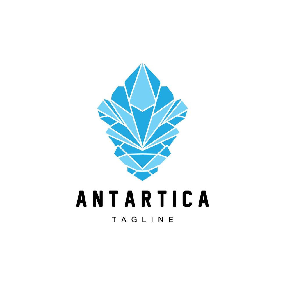 berg logo, antarctisch ijsberg logo ontwerp, natuur landschap vector, Product merk illustratie icoon vector