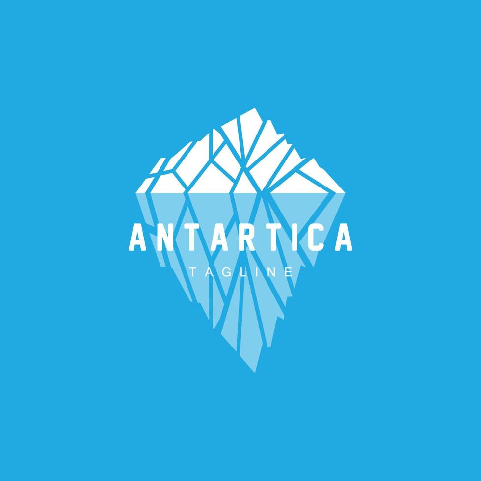 berg logo, antarctisch ijsberg logo ontwerp, natuur landschap vector, Product merk illustratie icoon vector