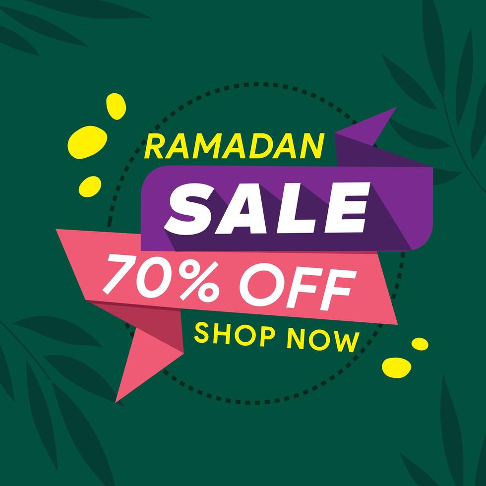 ramadan kareem verkoop ontwerp vector. geschikt voor wenskaart, poster en kortingsbon vector