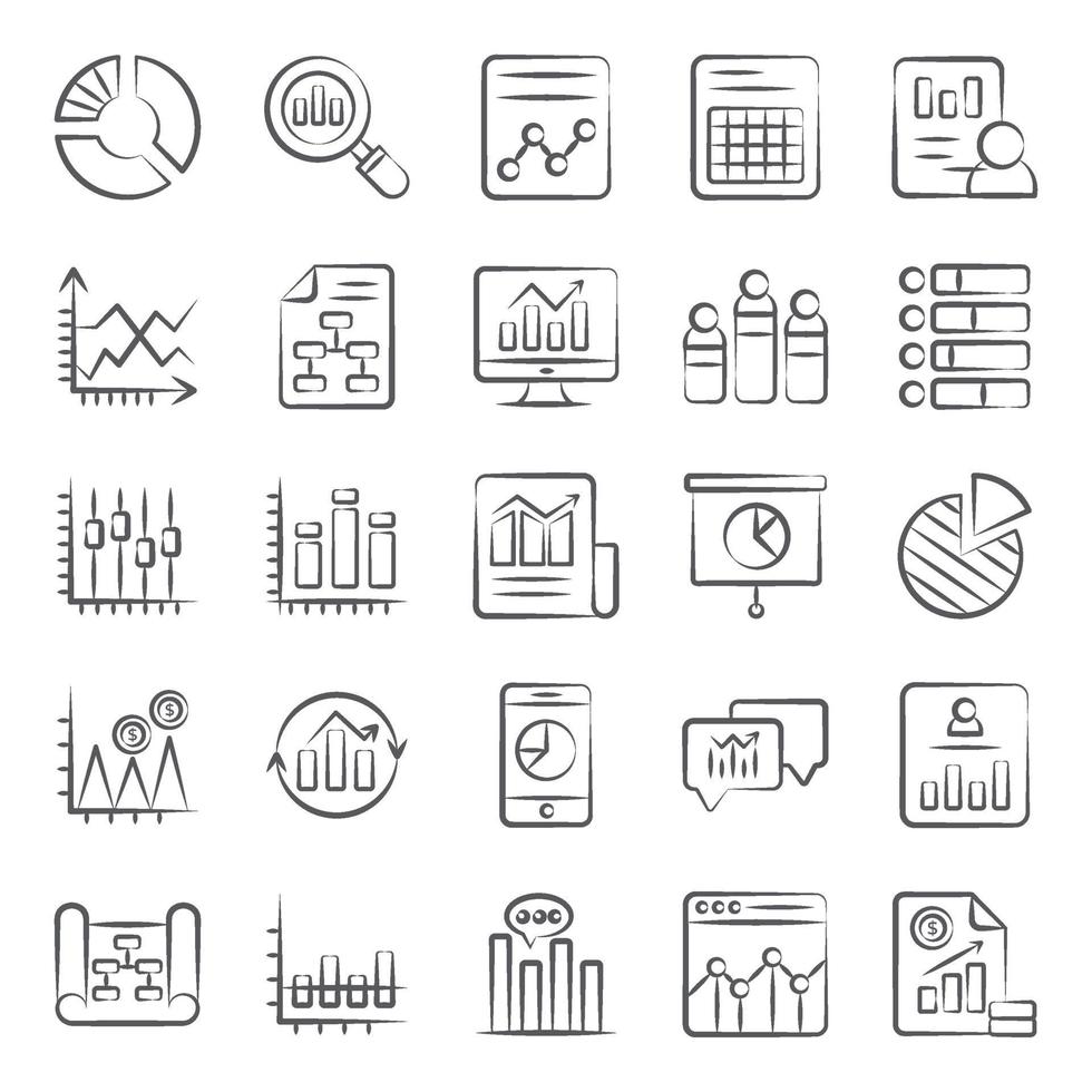 statistische grafieken en bedrijfsanalyse vector