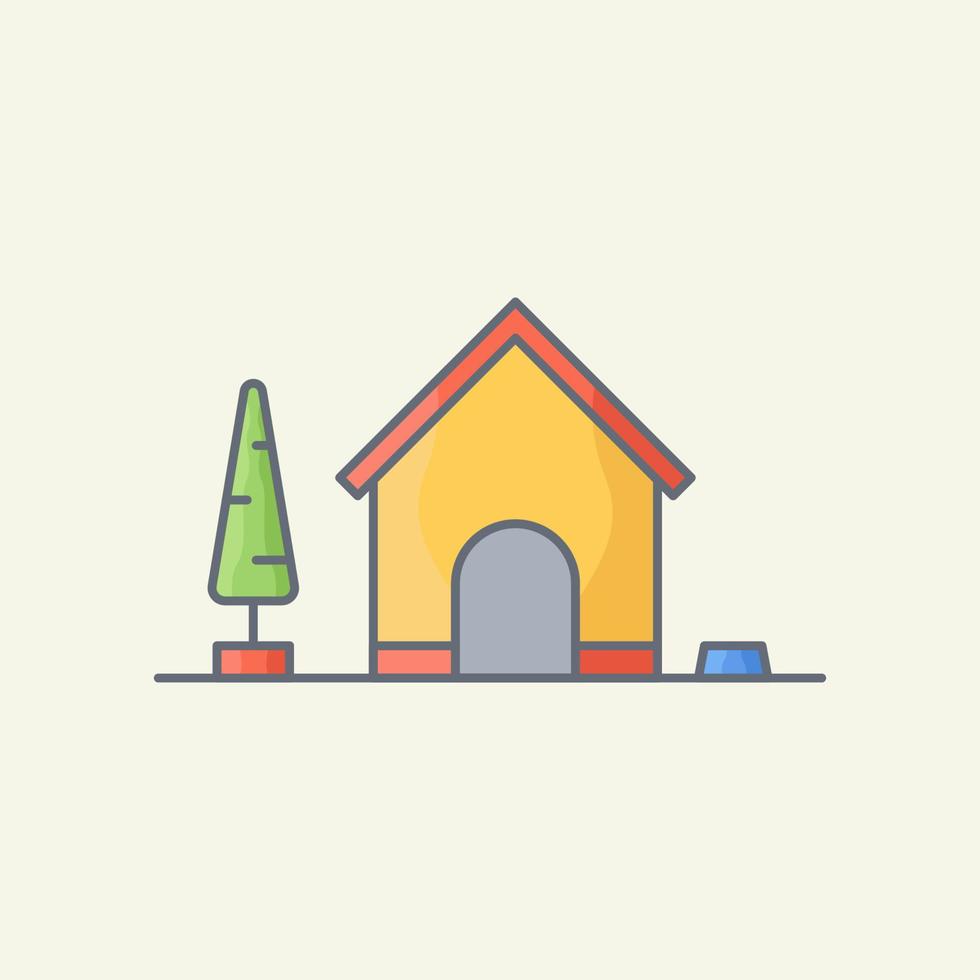 hond huis vector illustratie