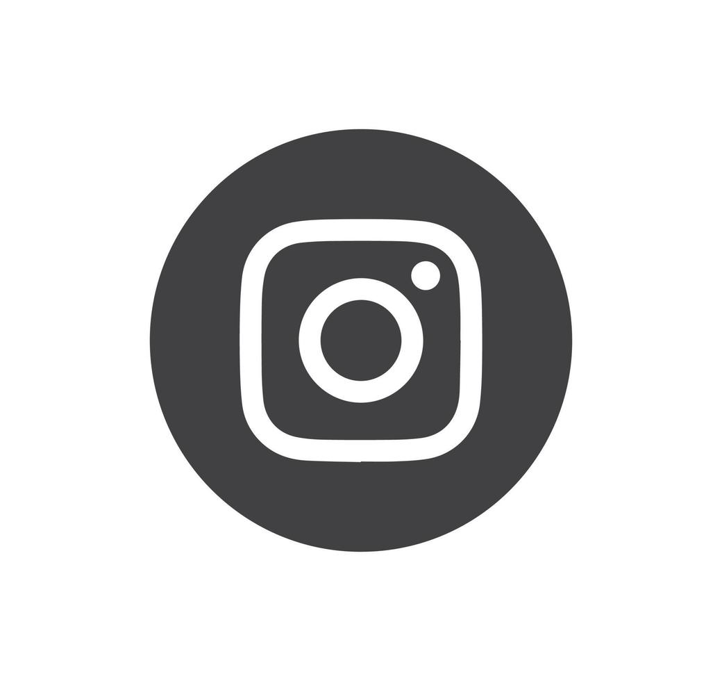 instagram circulaire zwart icoon afbeeldingen vector