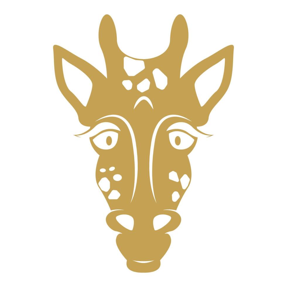 giraffe logo icoon ontwerp vector