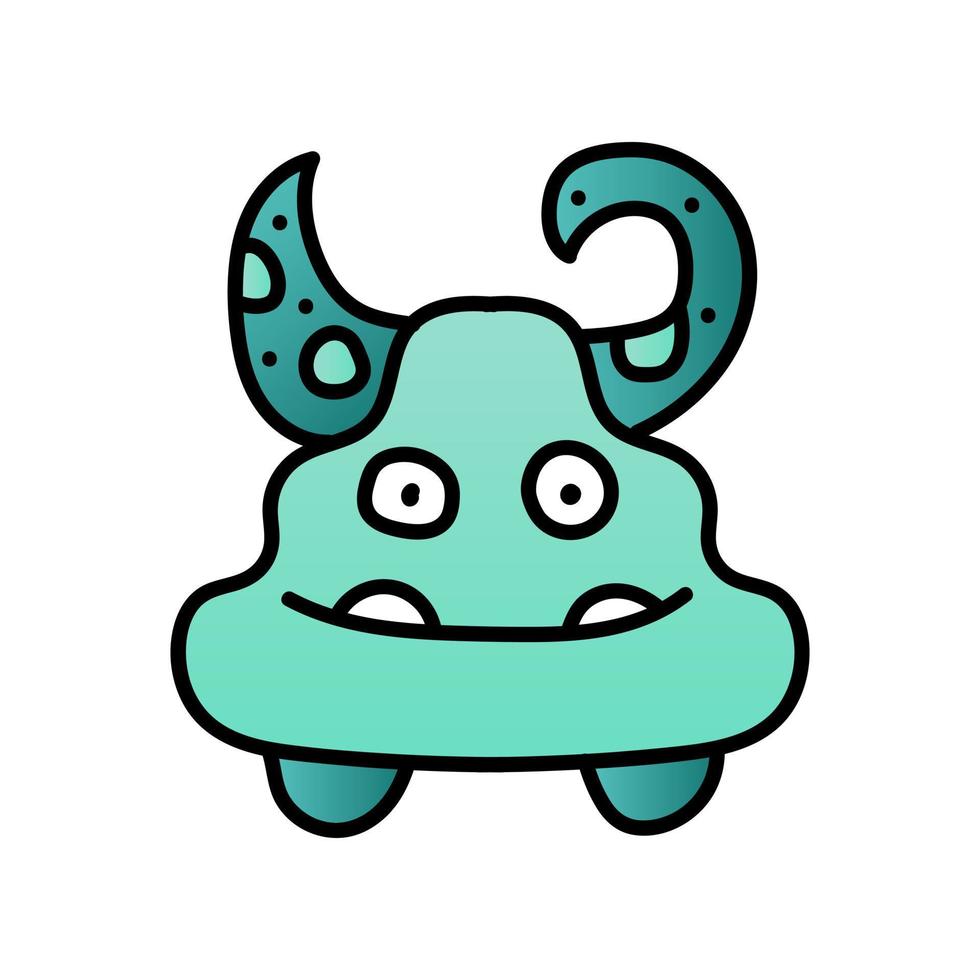 schattig monster kleurrijk vector ontwerp mascotte