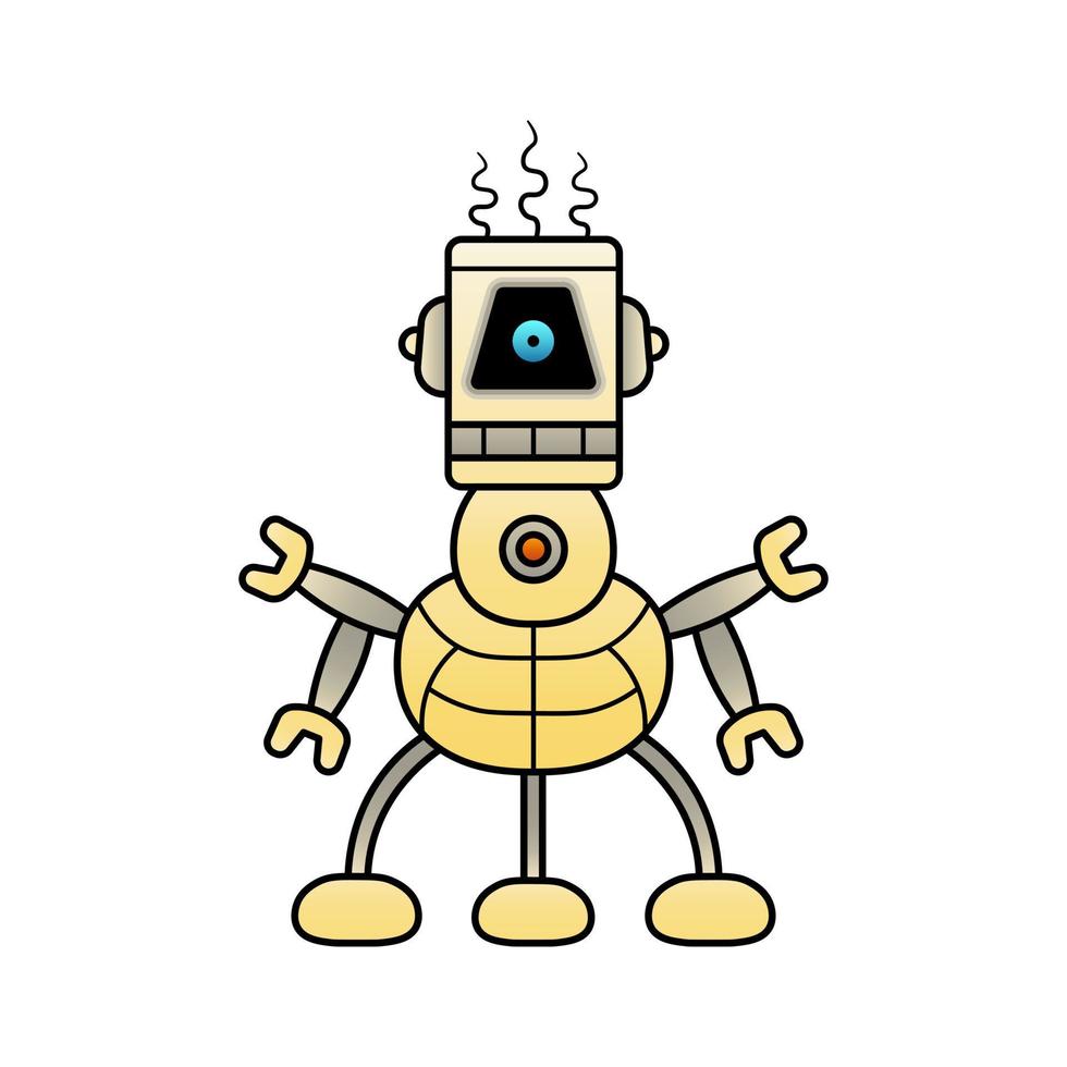 schattig vector robot ontwerp mascotte kawaii