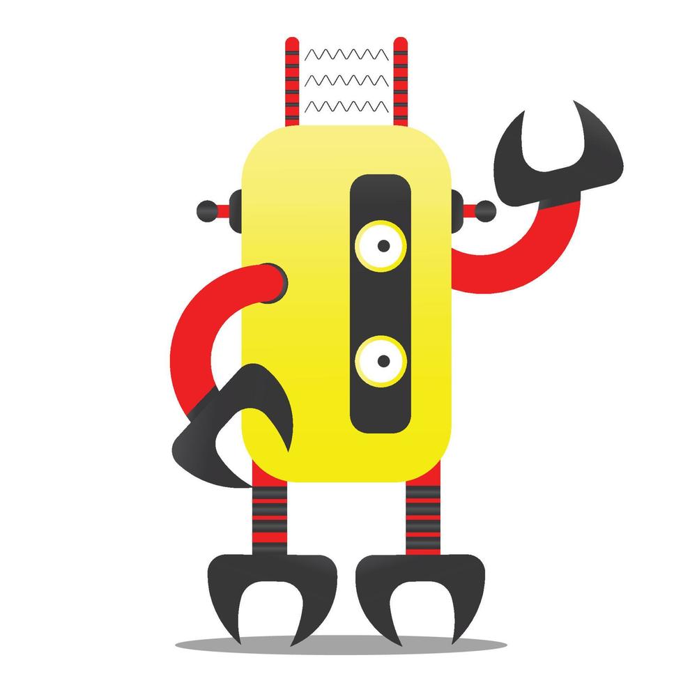 schattig robot mascotte ontwerp kawaii vector