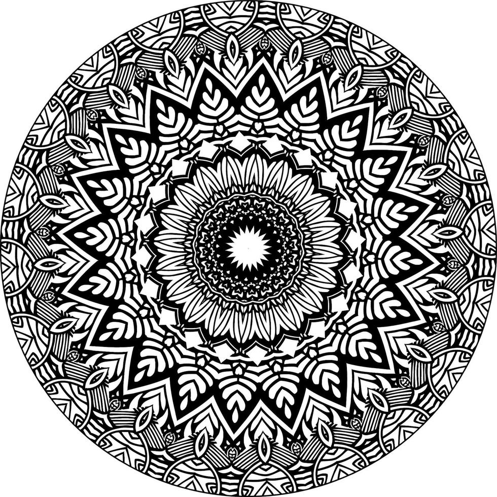 mandala kleur boek kunst, behang ontwerp, tegel patroon, shirt, groet kaart, sticker, kant patroon en tatoeëren. decoratie voor interieur ontwerp. vector etnisch oosters cirkel ornament. achtergrond