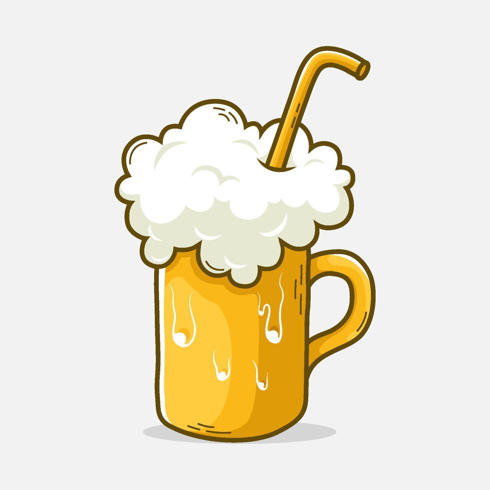 hand- getrokken vers bier illustratie vector