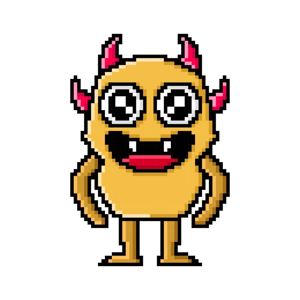 pixel kunst schattig vector monsters ontwerp mascotte kawaii