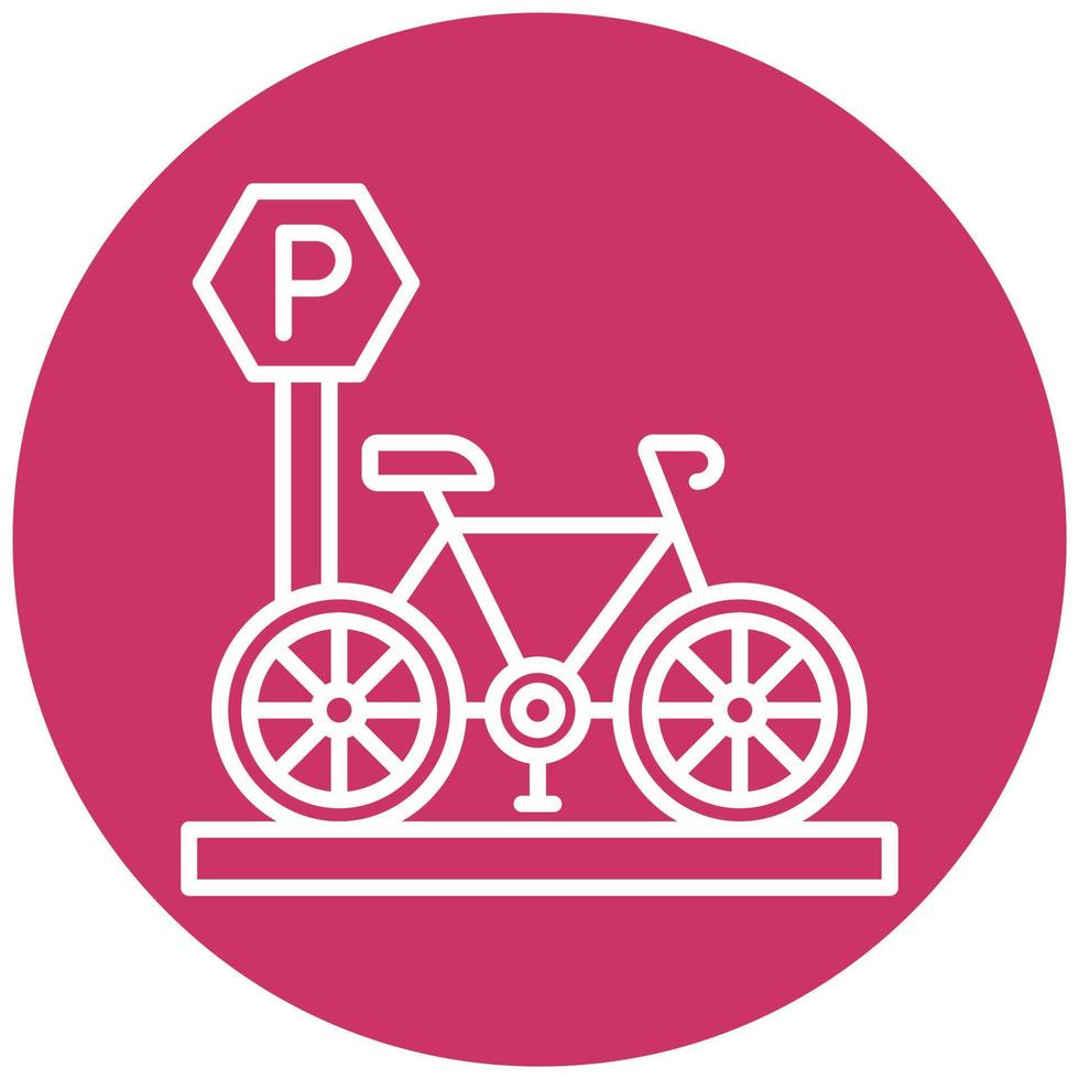 fiets parkeren icoon stijl vector