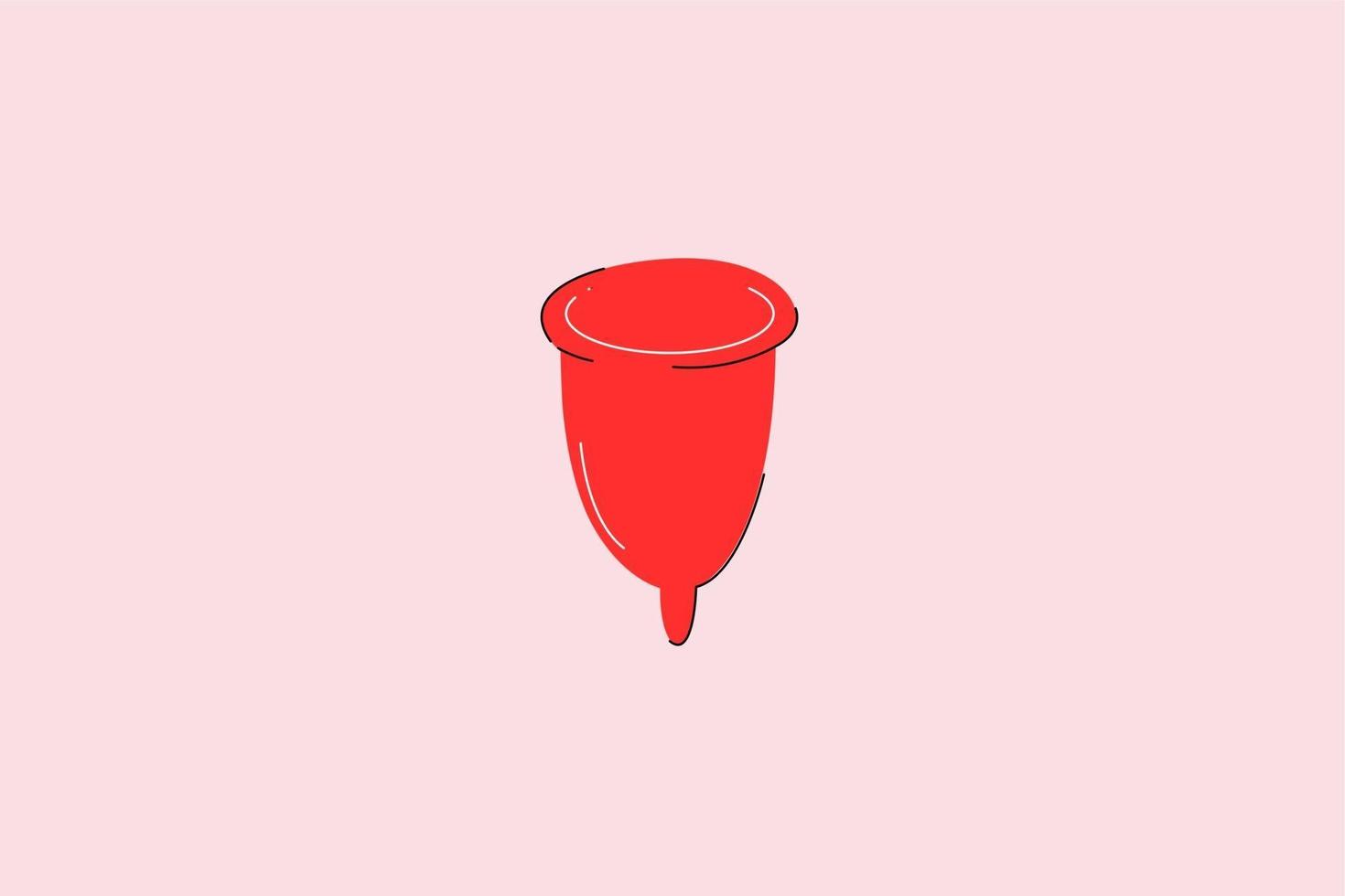 vectorillustratie van menstruatiecup. vector