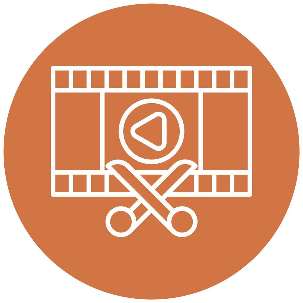 film bewerken icoon stijl vector