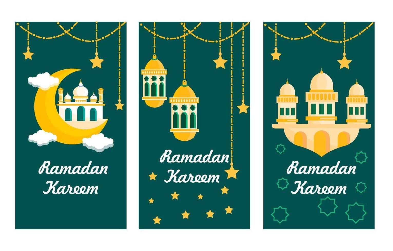 groene ramadhan banner vector