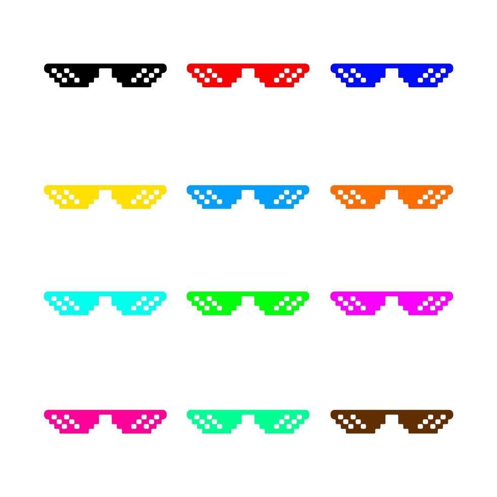 reeks vector kleurrijk bril minimaal
