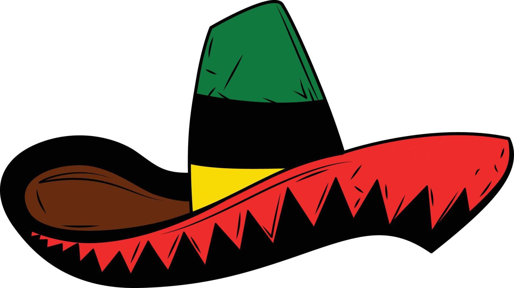 mhat sombrero kleur clip art cinco de mayo vector illustratie klem kunst.