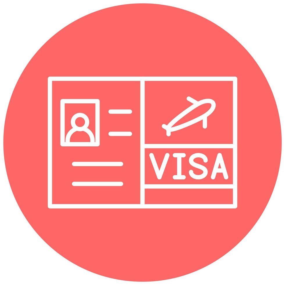 reizen Visa vector icoon stijl