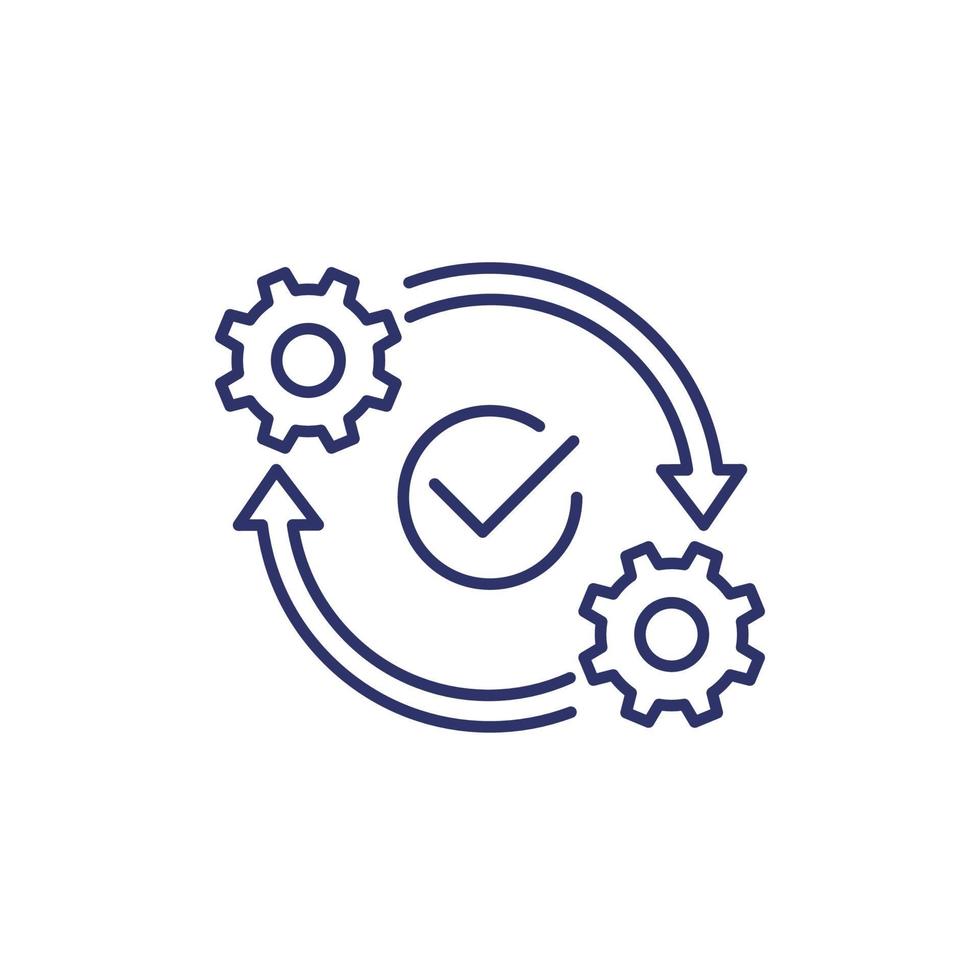 optimalisatie, optimaliseer lijnpictogram op wit vector