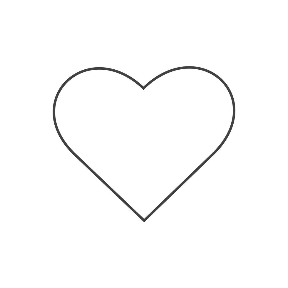 hart vector pictogram, perfect liefde symbool