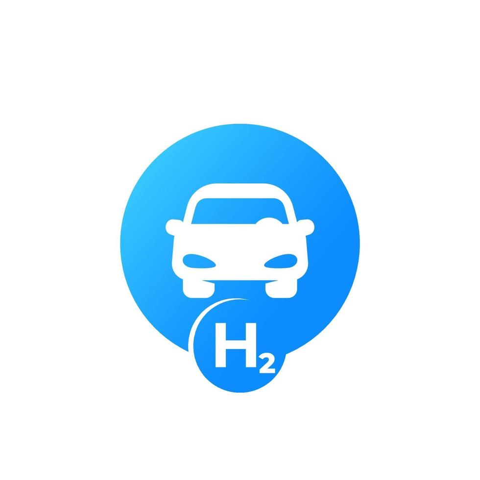 waterstof auto, schoon vervoer pictogram vector