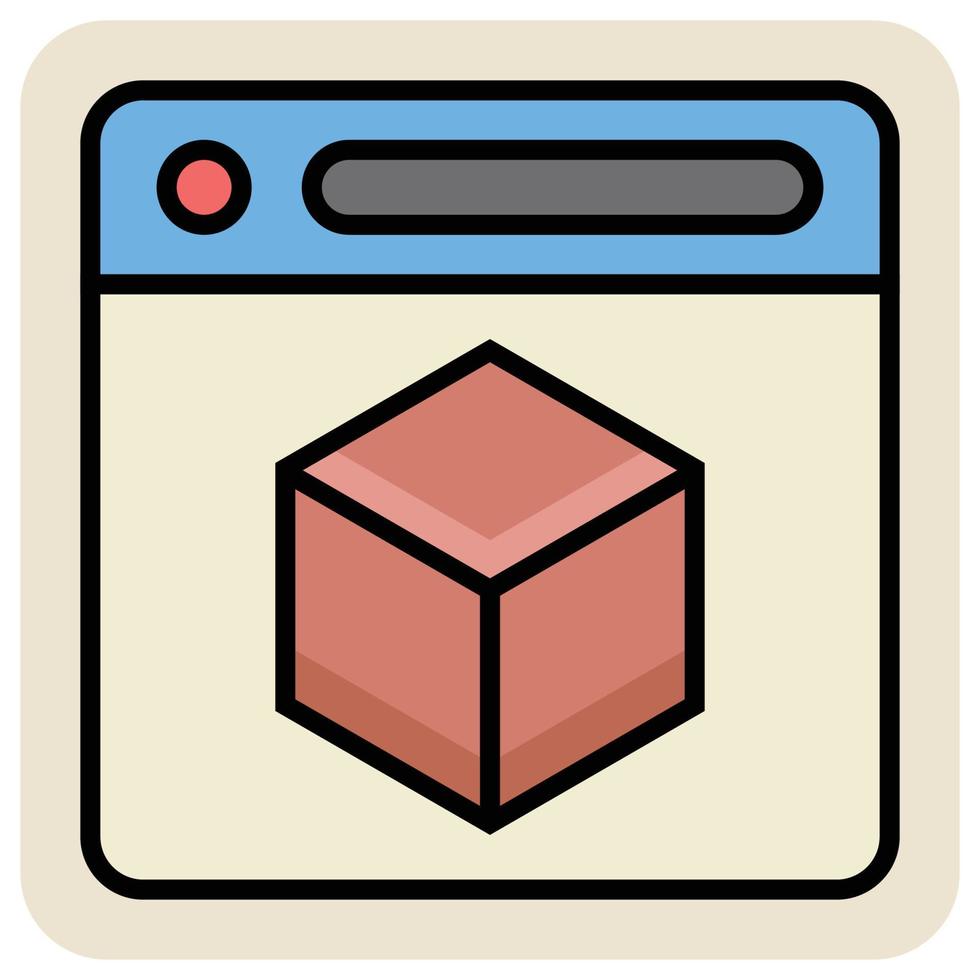 gevulde kleur schets icoon voor online levering. vector