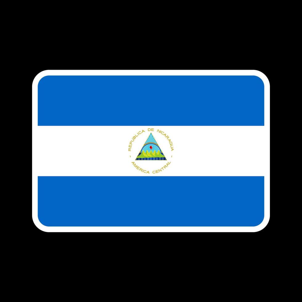 vlag van nicaragua, officiële kleuren en verhoudingen. vectorillustratie. vector