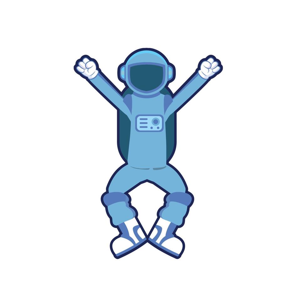 blauw astronout 7 vector