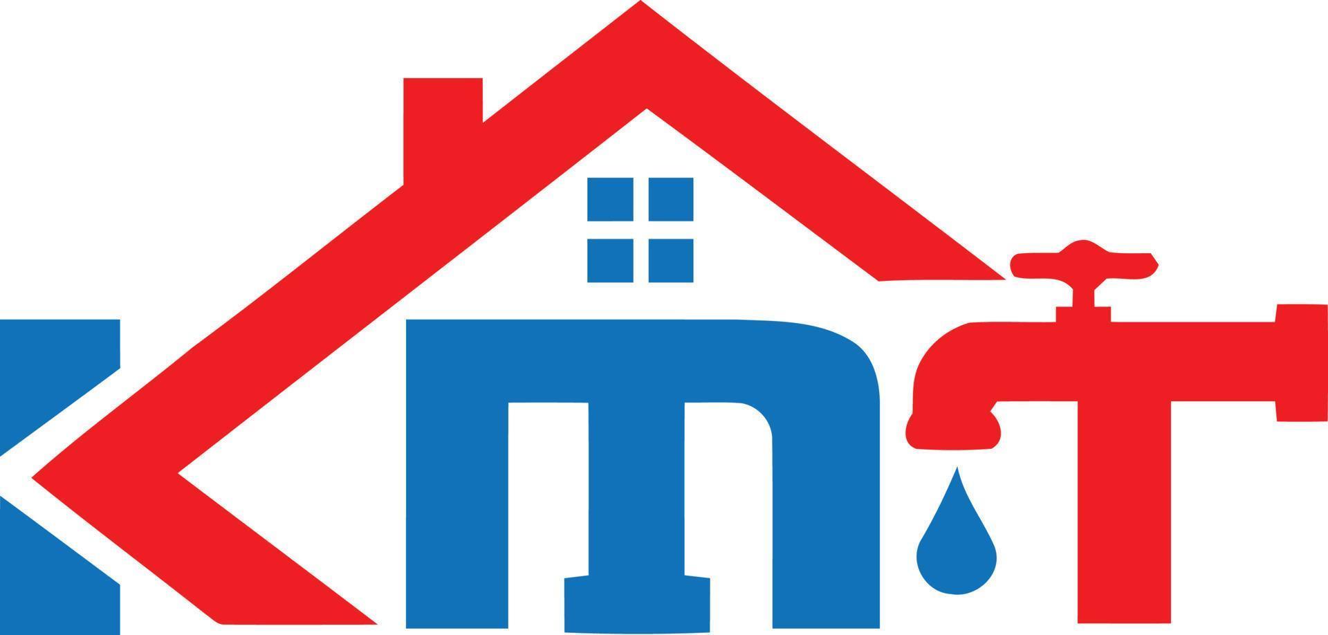 loodgieter woordmerk huis logo vector