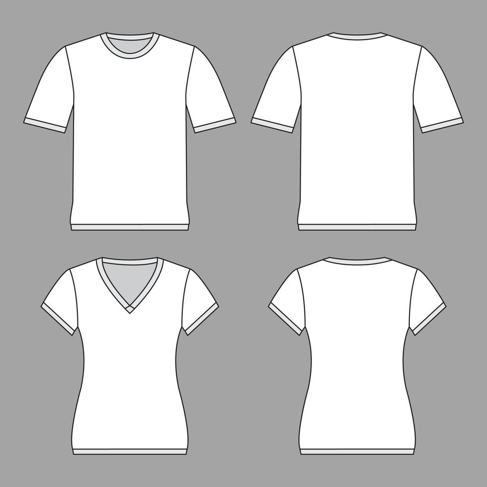 t-shirt schets wit sjabloon vector