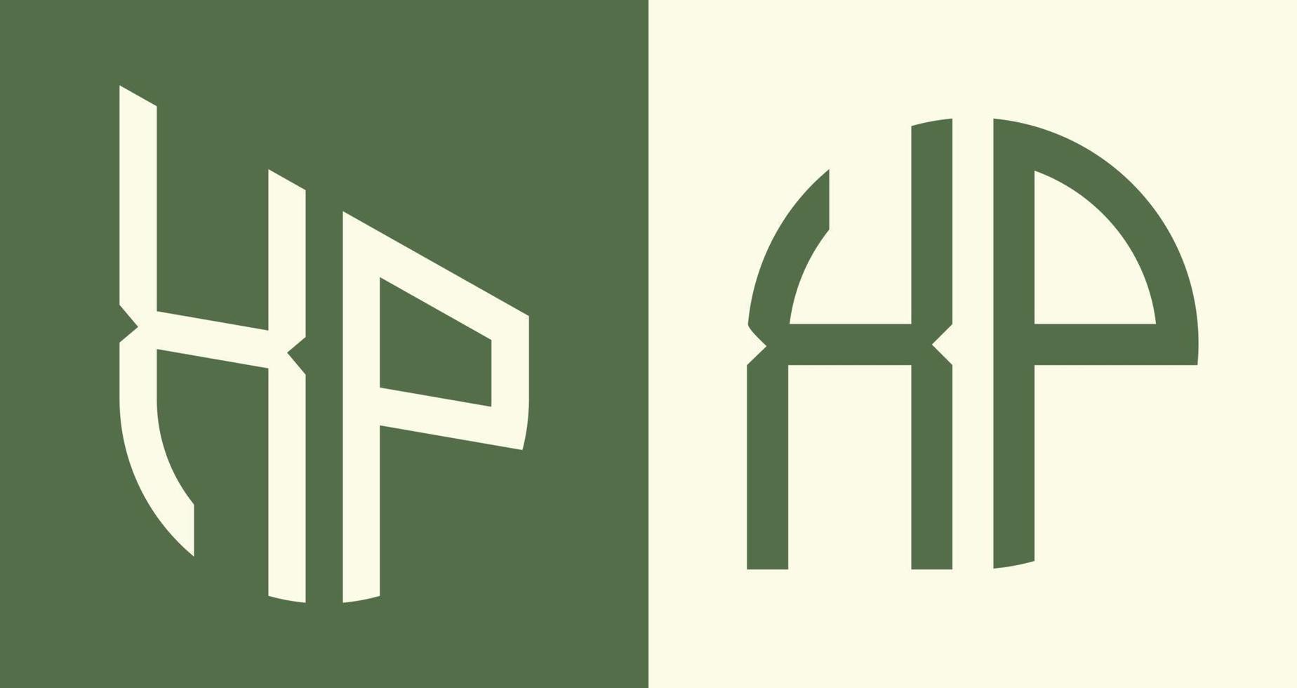 creatief gemakkelijk eerste brieven xp logo ontwerpen bundel. vector