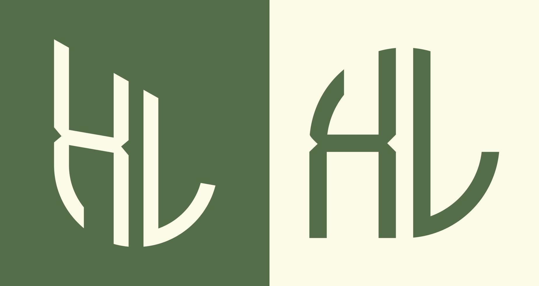 creatief gemakkelijk eerste brieven xl logo ontwerpen bundel. vector