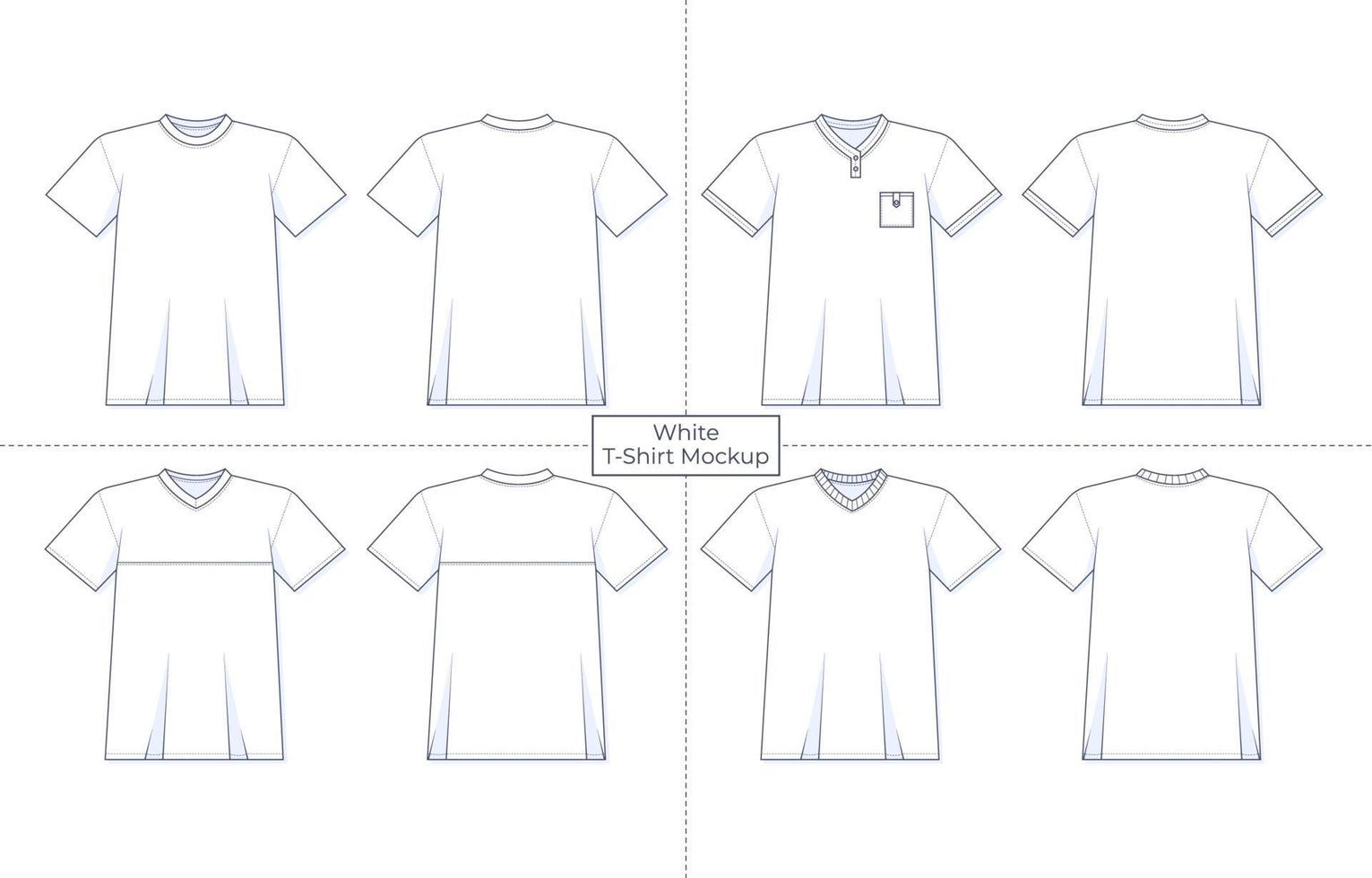 wit t-shirt mannetje met kort mouwen mockup vector