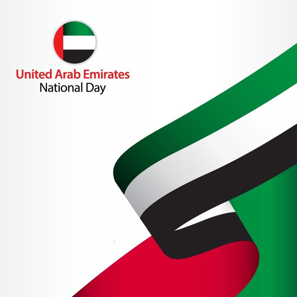 verenigde arabische emiraten nationale feestdag vector sjabloon ontwerp illustratie